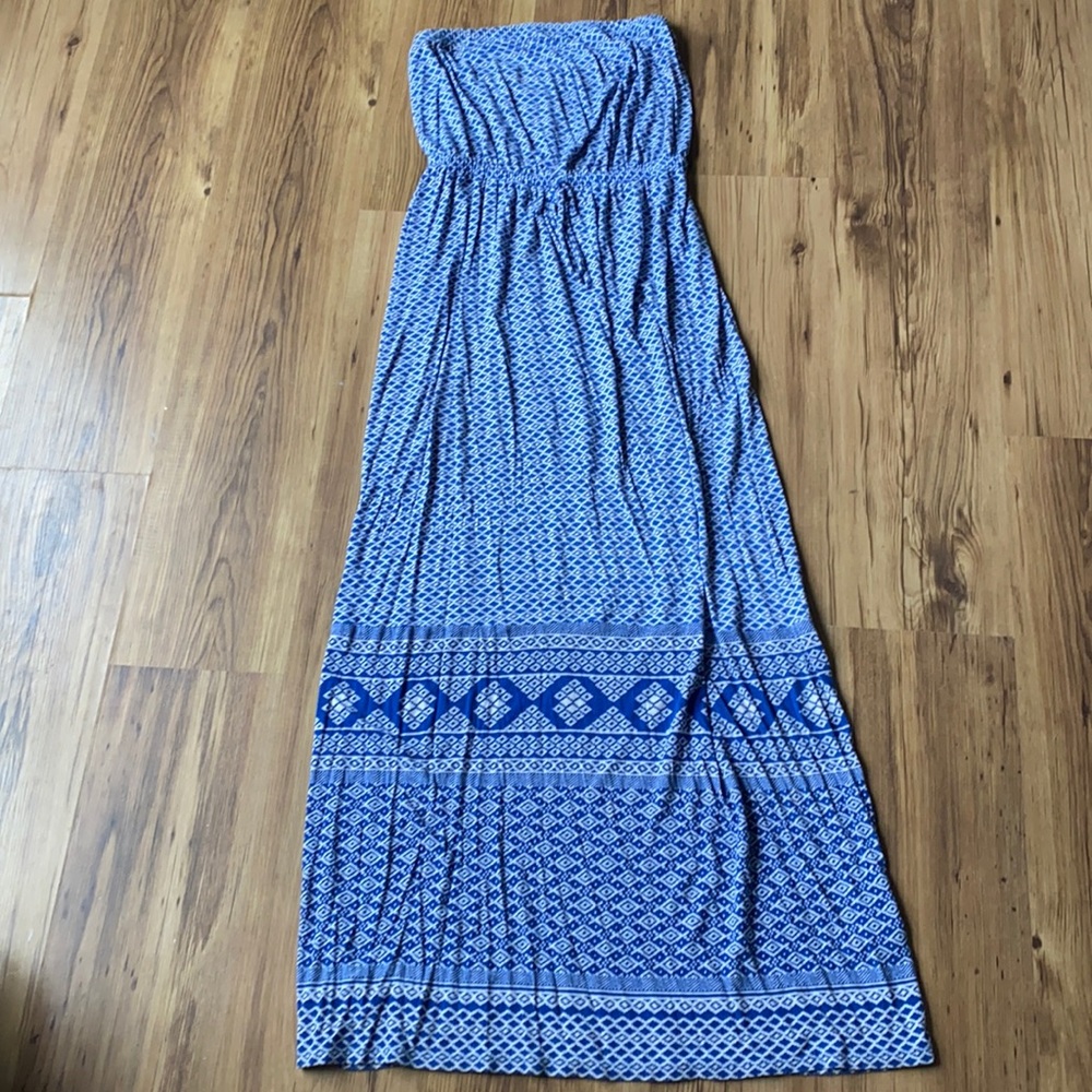 Strapless boho dress